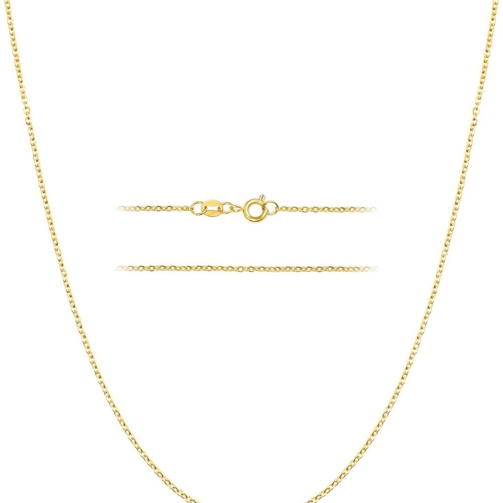 24k Gold Plated Stainless Steel Chain Necklace Dainty 20 Inch Jewelry For Women